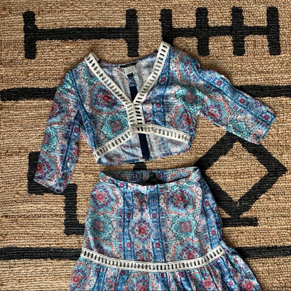Matching Crop Top and Skirt